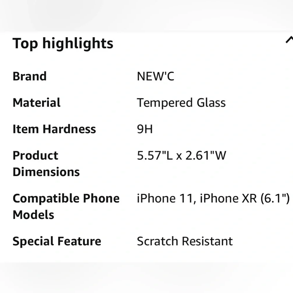 NEW'C 3 Pack Designed for iPhone 11 & iPhone XR Screen Protector Tempered Glass